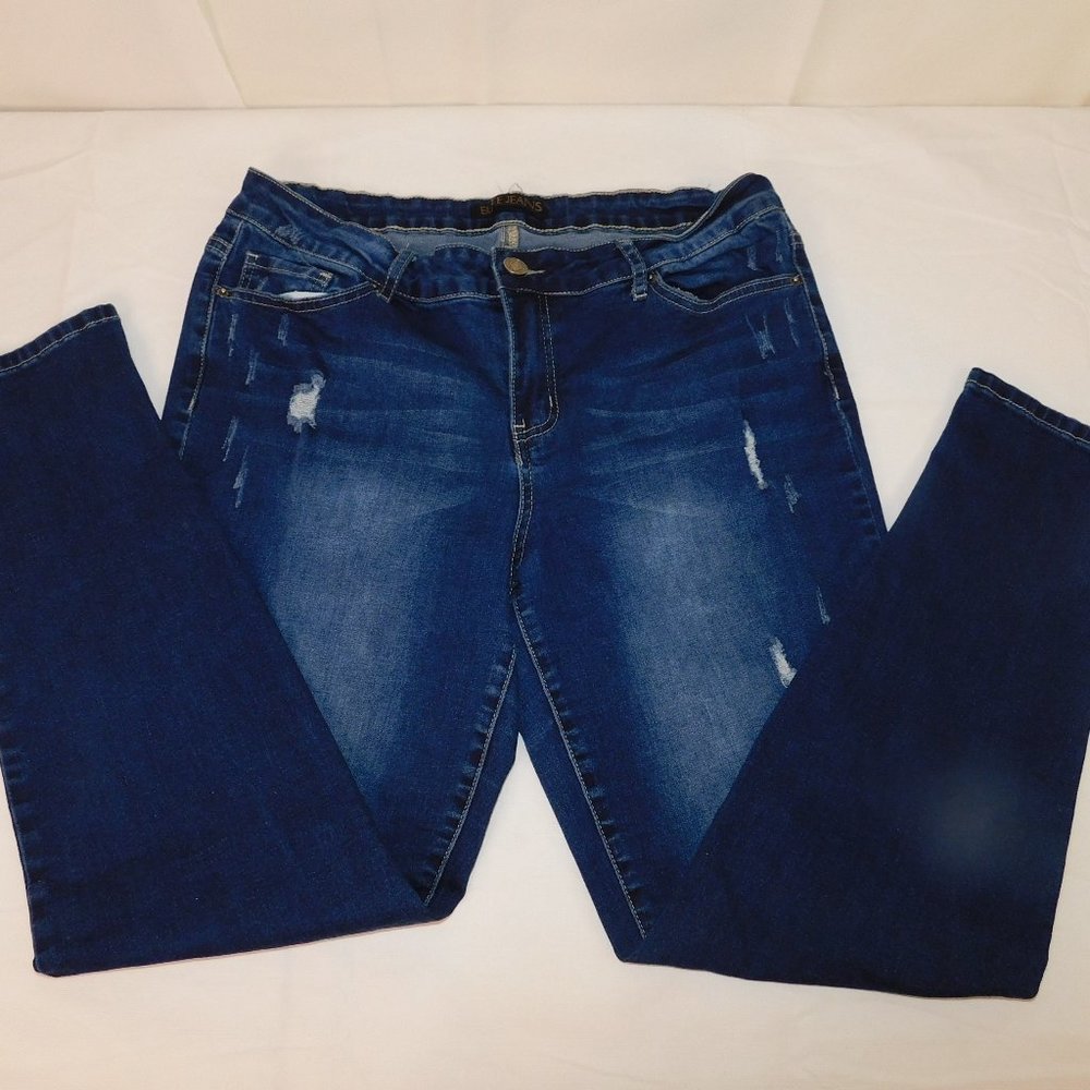Elite Jeans Distressed Denim Skinny Jeans Size 15/16